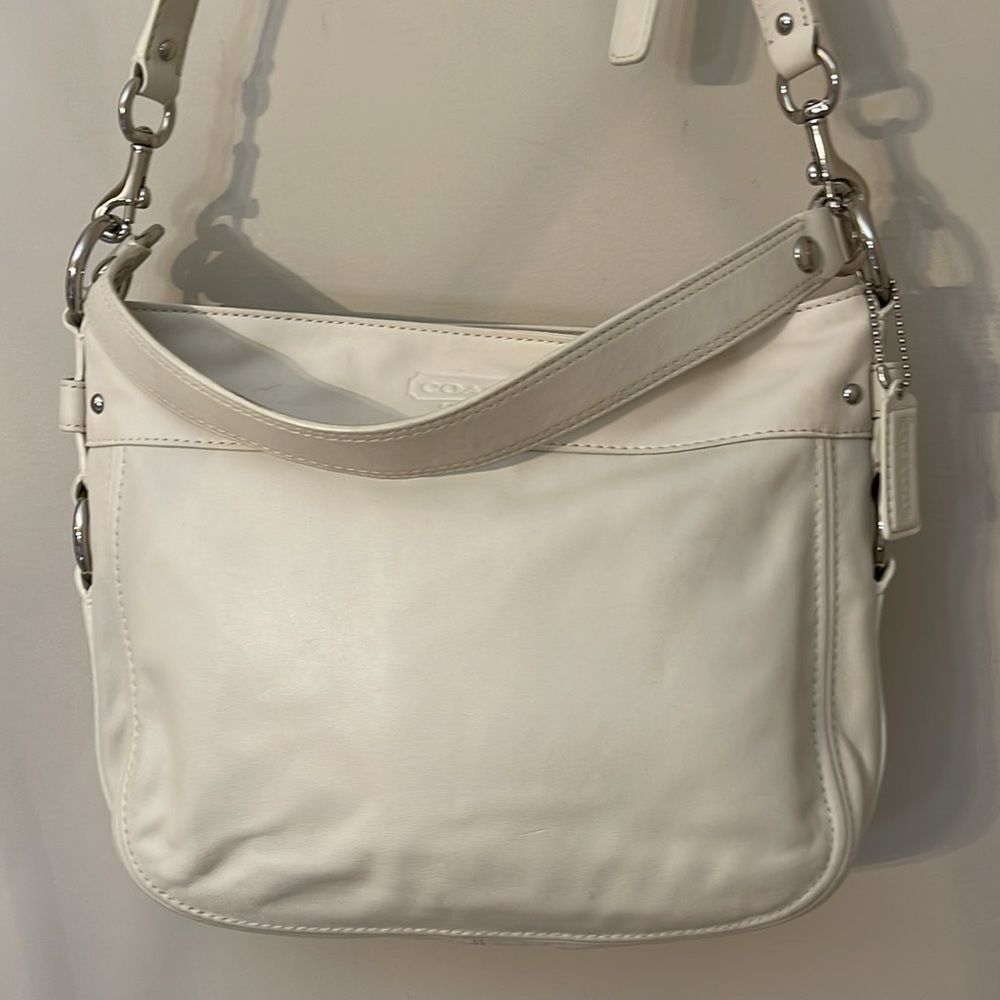 Coach Zoe Hobo Shoulder Bag F147007 Pearl Off White Leather - Picture 4 of 17